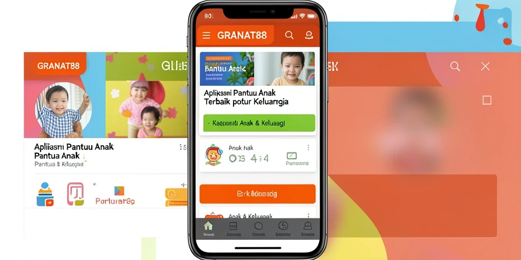Tampilan aplikasi GRANAT88 yang intuitif untuk memantau aktivitas anak.