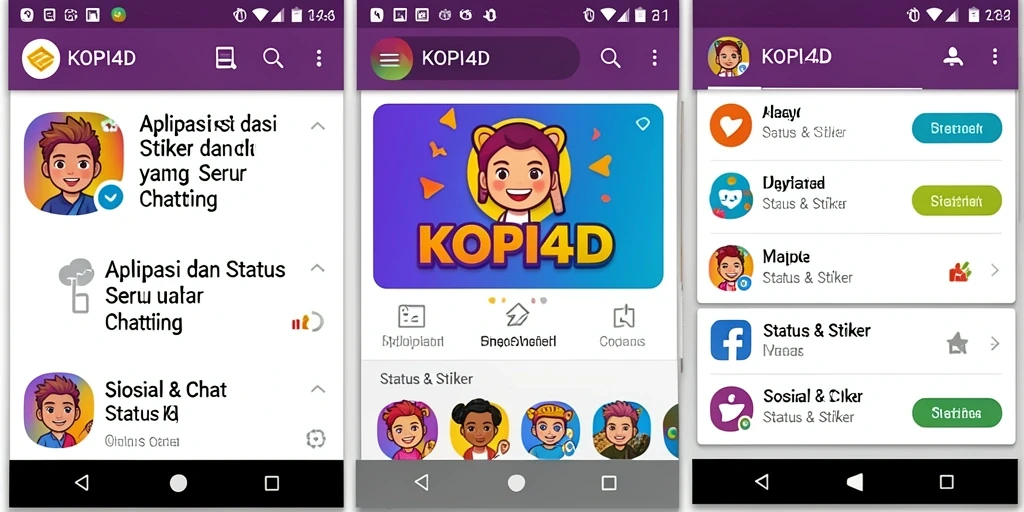Tampilan antarmuka KOPI4D yang interaktif dan colorful.