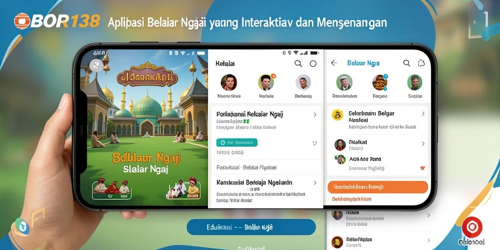 Antarmuka aplikasi OBOR138 yang intuitif untuk belajar ngaji.