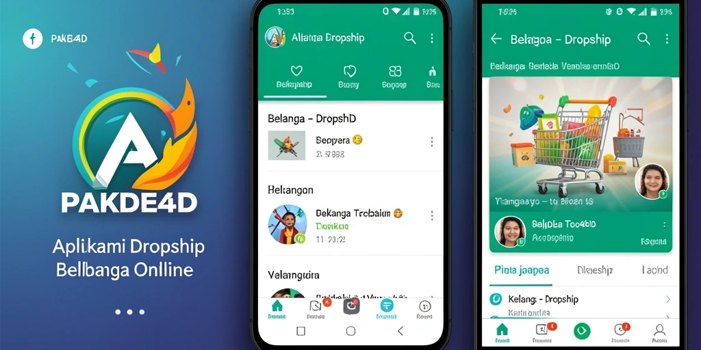 Tampilan antarmuka aplikasi PAKDE4D yang memudahkan pengguna dalam dropship.