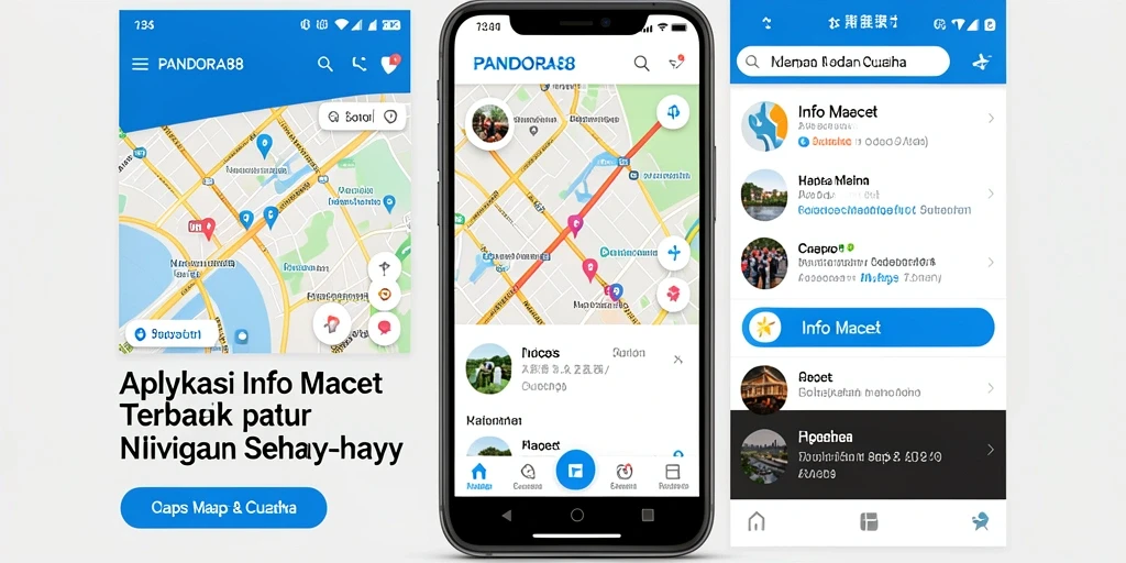 Antarmuka aplikasi PANDORA88 yang menampilkan info kemacetan