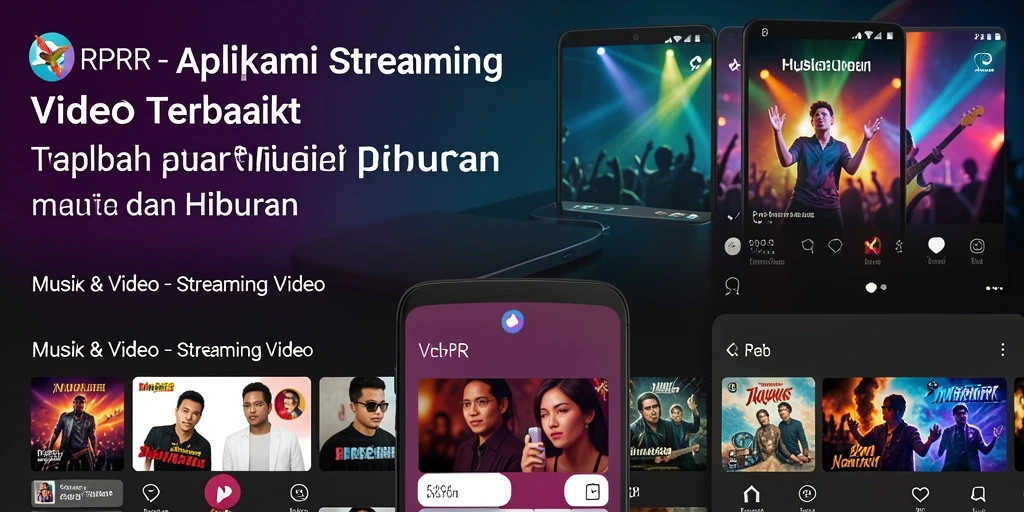 Antarmuka RPRR menampilkan beragam video musik yang menarik.