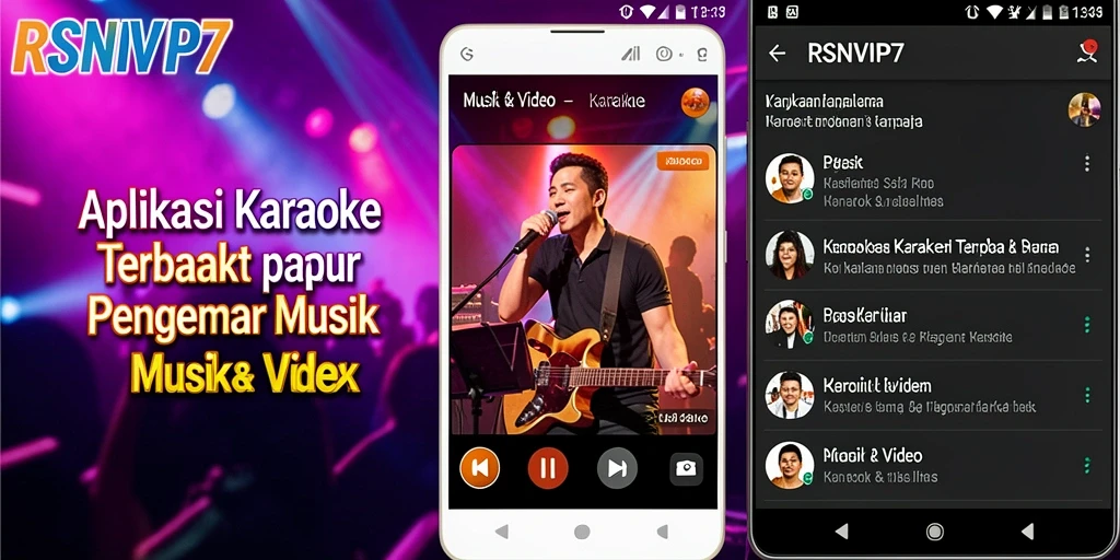 Antarmuka aplikasi RSNVIP7 yang menarik dan mudah digunakan untuk karaoke.