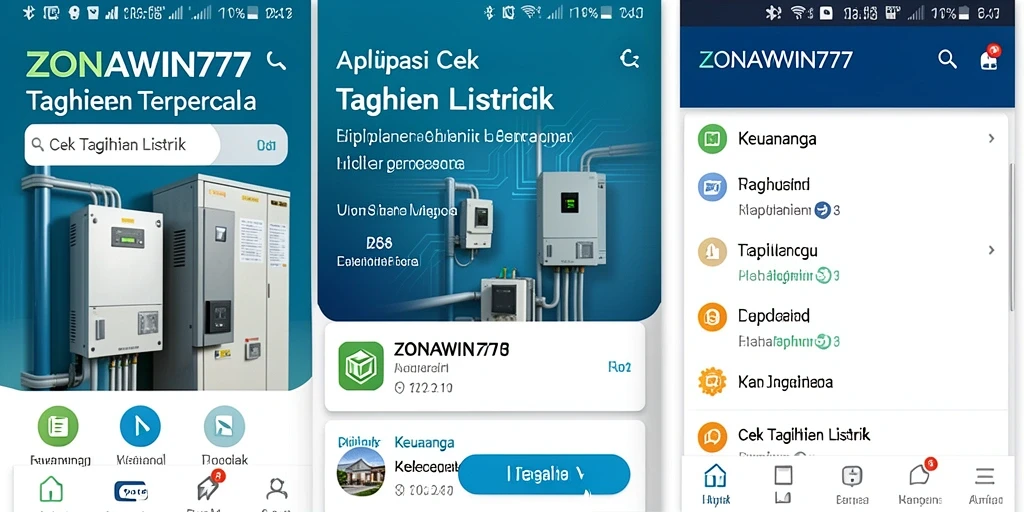 Antarmuka ZONAWIN777 untuk cek tagihan listrik yang mudah digunakan.